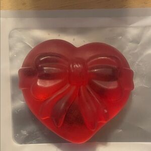 Heart-Shaped Rose scented Red Soap with Embedded Roses